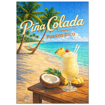 Darstellung des Puzzle Motivs puzzleplate Piña Colada - Puerto Rico Tropical Beach 100 Puzzle