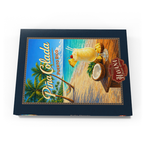 Darstellung des Puzzle Motivs Piña Colada – Puerto Rico Tropical Beach Piña Colada - Puerto Rico Tropical Beach 200 Puzzle Schachtel Ansicht3