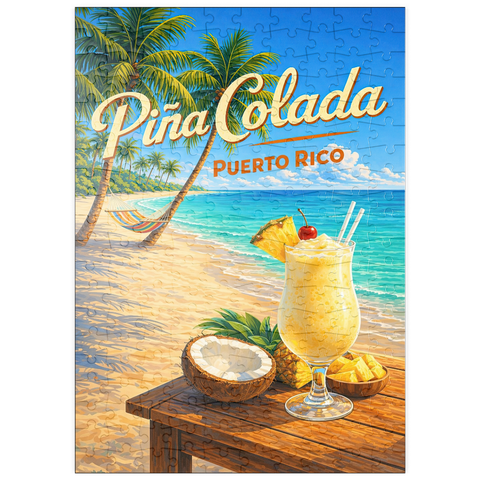 Darstellung des Puzzle Motivs Piña Colada – Puerto Rico Tropical Beach puzzleplate Piña Colada - Puerto Rico Tropical Beach 200 Puzzle