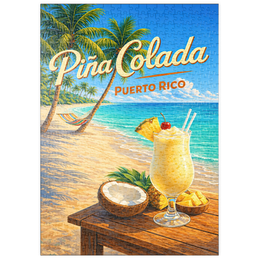 Darstellung des Puzzle Motivs puzzleplate Piña Colada - Puerto Rico Tropical Beach 500 Puzzle