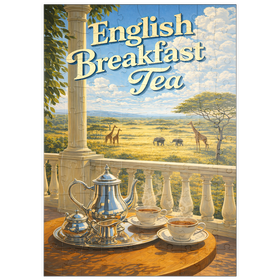Darstellung des Puzzle Motivs Englischer Frühstückstee – Safari Sunrise - Puzzleteile: 100