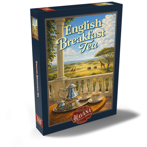 Darstellung des Puzzle Motivs Englischer Frühstückstee – Safari Sunrise English Breakfast Tea - Safari Sunrise 500 Puzzle Schachtel Ansicht2