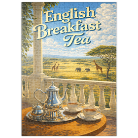 Darstellung des Puzzle Motivs Englischer Frühstückstee – Safari Sunrise - Puzzleteile: 500