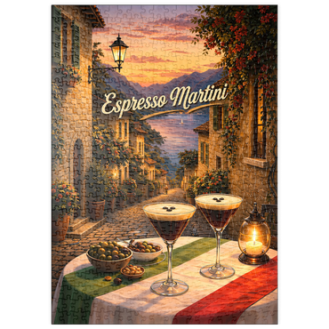 Darstellung des Puzzle Motivs puzzleplate Espresso Martini - Lake Garda 500 Puzzle