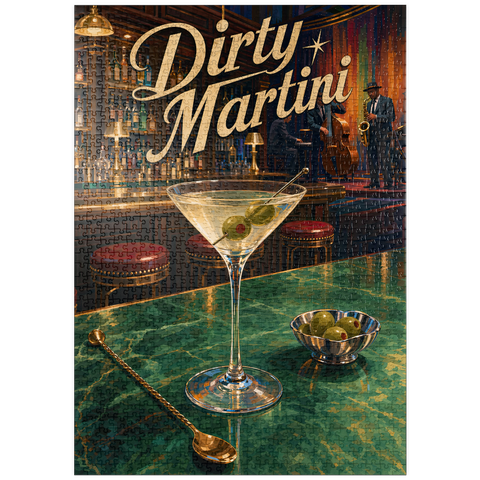 Darstellung des Puzzle Motivs Dirty Martini – Jazzbar und Nachtleben puzzleplate Dirty Martini - Jazz Bar Nightlife Scene 1000 Puzzle