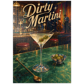 Darstellung des Puzzle Motivs Dirty Martini – Jazzbar und Nachtleben - Puzzleteile: 1000