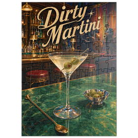 Darstellung des Puzzle Motivs Dirty Martini – Jazzbar und Nachtleben - Puzzleteile: 100