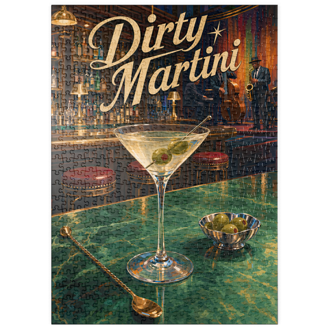 Darstellung des Puzzle Motivs Dirty Martini – Jazzbar und Nachtleben puzzleplate Dirty Martini - Jazz Bar Nightlife Scene 500 Puzzle