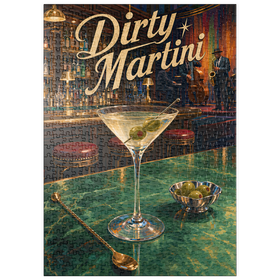 Darstellung des Puzzle Motivs Dirty Martini – Jazzbar und Nachtleben - Puzzleteile: 500
