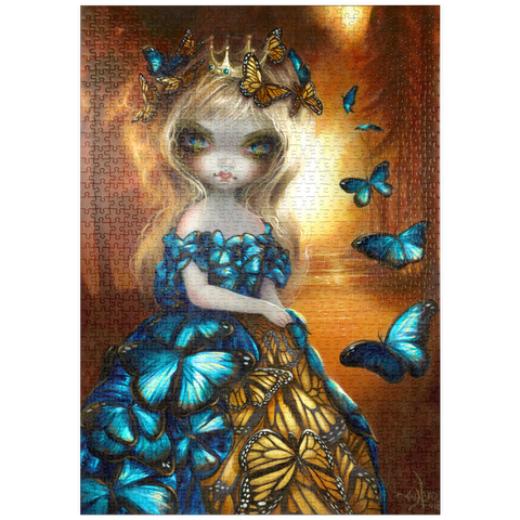 Darstellung des Puzzle Motivs Die Monarchfalter-Fee – Jasmine Becket-Griffith puzzleplate Monarch Butterfly Fairy - Jasmine Becket-Griffith 1000 Puzzle