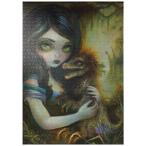 Darstellung des Puzzle Motivs Mein Deinonychus – Jasmine Becket-Griffith puzzleplate My Deinonychus - Jasmine Becket-Griffith 1000 Puzzle