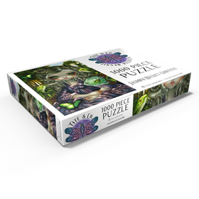 Darstellung des Puzzle Motivs Fliegende Fische: Die grünen Fische – Jasmine Becket-Griffith - Puzzleteile: 1000