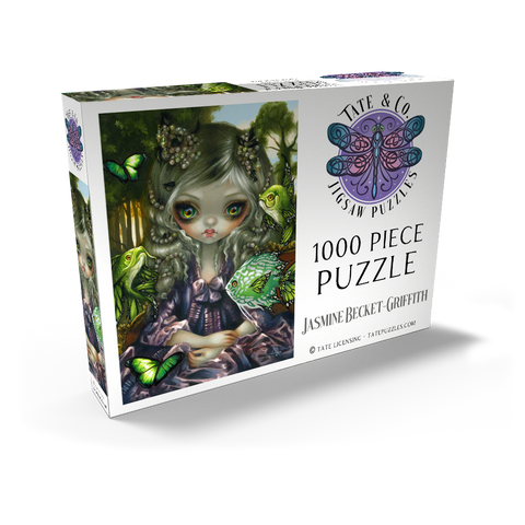 Darstellung des Puzzle Motivs Fliegende Fische: Die grünen Fische – Jasmine Becket-Griffith Poissons Volants: Les Poissons Verts - Jasmine Becket-Griffith 1000 Puzzle Schachtel Ansicht2