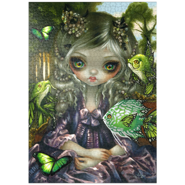 Darstellung des Puzzle Motivs puzzleplate Poissons Volants: Les Poissons Verts - Jasmine Becket-Griffith 1000 Puzzle