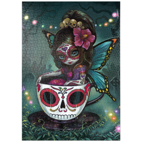 Darstellung des Puzzle Motivs Spirit Cafe: Eine Tasse Zucker – Jasmine Becket-Griffith - Puzzleteile: 1000