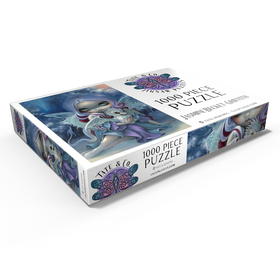 Darstellung des Puzzle Motivs Winterliche Drachenfee – Jasmine Becket-Griffith - Puzzleteile: 1000