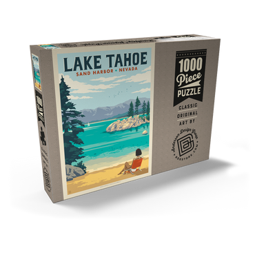 Darstellung des Puzzle Motivs Lake Tahoe: Sand Harbor Sunbathing 1000 Puzzle Schachtel Ansicht2