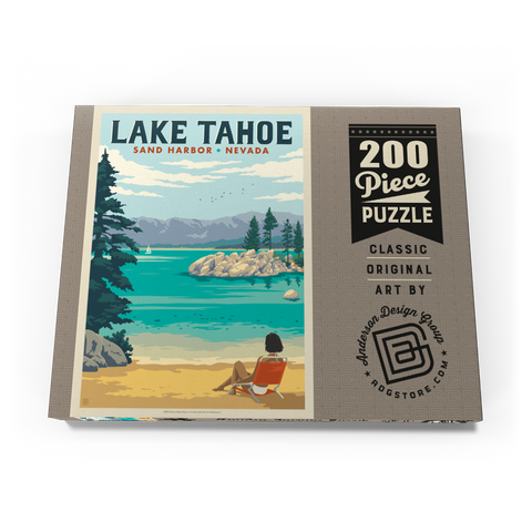 Darstellung des Puzzle Motivs Lake Tahoe: Sonnenbaden am Sand Harbor Lake Tahoe: Sand Harbor Sunbathing 200 Puzzle Schachtel Ansicht3