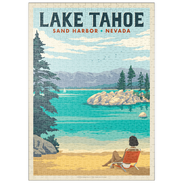 Darstellung des Puzzle Motivs puzzleplate Lake Tahoe: Sand Harbor Sunbathing 500 Puzzle