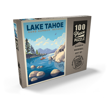 Darstellung des Puzzle Motivs Lake Tahoe: Sand Harbor Kayaker 100 Puzzle Schachtel Ansicht2