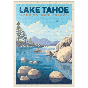 Darstellung des Puzzle Motivs puzzleplate Lake Tahoe: Sand Harbor Kayaker 200 Puzzle