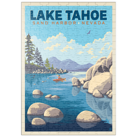Darstellung des Puzzle Motivs Lake Tahoe: Kajakfahrer in Sand Harbor - Puzzleteile: 200