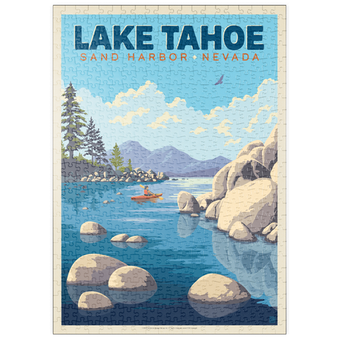 Darstellung des Puzzle Motivs Lake Tahoe: Kajakfahrer in Sand Harbor puzzleplate Lake Tahoe: Sand Harbor Kayaker 500 Puzzle