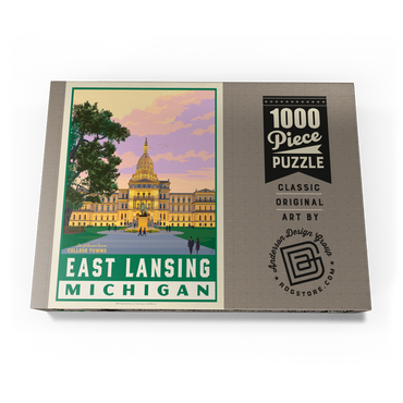 Darstellung des Puzzle Motivs American College Towns: East Lancing, MI 1000 Puzzle Schachtel Ansicht3