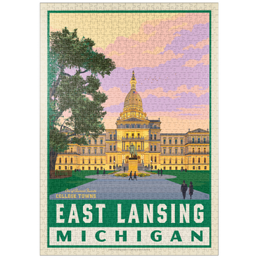 Darstellung des Puzzle Motivs puzzleplate American College Towns: East Lancing, MI 1000 Puzzle