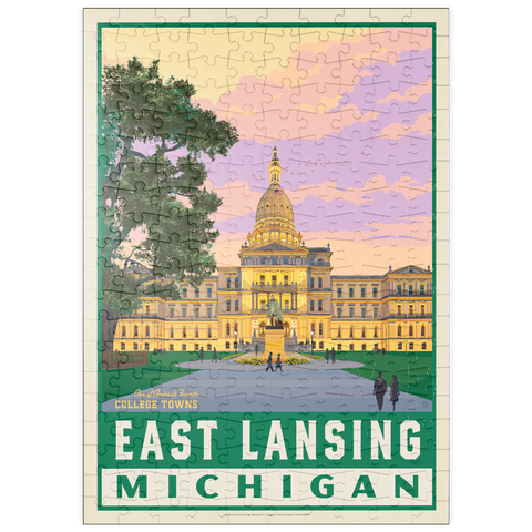 Darstellung des Puzzle Motivs Amerikanische Universitätsstädte: East Lancing, MI puzzleplate American College Towns: East Lancing, MI 200 Puzzle