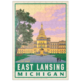 Darstellung des Puzzle Motivs Amerikanische Universitätsstädte: East Lancing, MI - Puzzleteile: 200