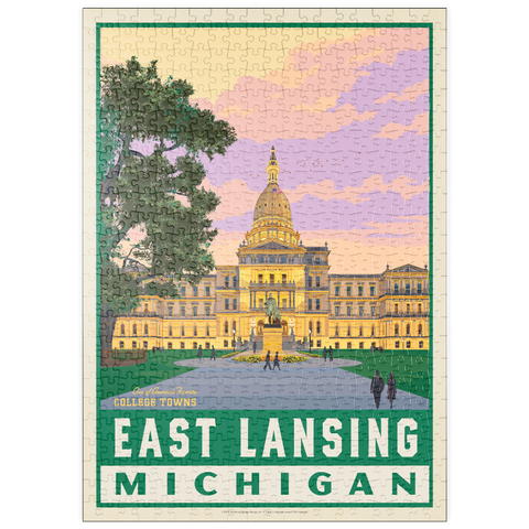 Darstellung des Puzzle Motivs Amerikanische Universitätsstädte: East Lancing, MI puzzleplate American College Towns: East Lancing, MI 500 Puzzle