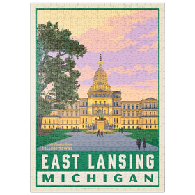 Darstellung des Puzzle Motivs Amerikanische Universitätsstädte: East Lancing, MI - Puzzleteile: 500