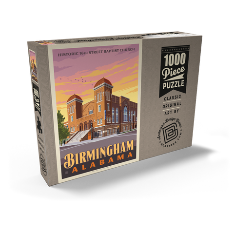 Darstellung des Puzzle Motivs Birmingham, Alabama: 16th Street Baptist Church Birmingham, AL: 16th Street Baptist Church 1000 Puzzle Schachtel Ansicht2