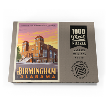 Darstellung des Puzzle Motivs Birmingham, AL: 16th Street Baptist Church 1000 Puzzle Schachtel Ansicht3