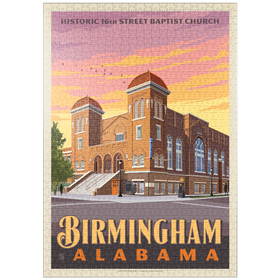 Darstellung des Puzzle Motivs Birmingham, Alabama: 16th Street Baptist Church - Puzzleteile: 1000