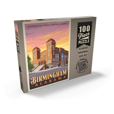 Darstellung des Puzzle Motivs Birmingham, AL: 16th Street Baptist Church 100 Puzzle Schachtel Ansicht2