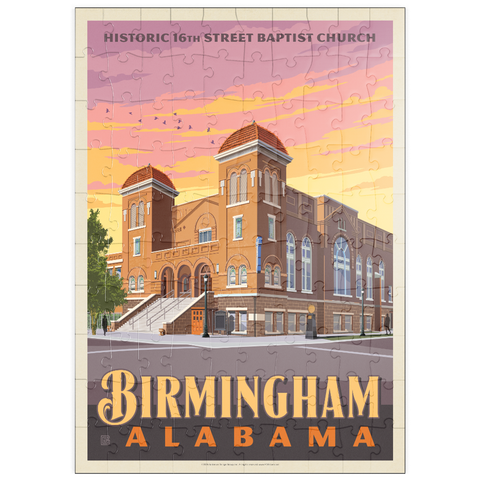 Darstellung des Puzzle Motivs Birmingham, Alabama: 16th Street Baptist Church puzzleplate Birmingham, AL: 16th Street Baptist Church 100 Puzzle
