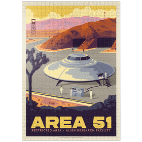 Darstellung des Puzzle Motivs Forschungsanlage für Außerirdische in Area 51 - Puzzleteile: 1000