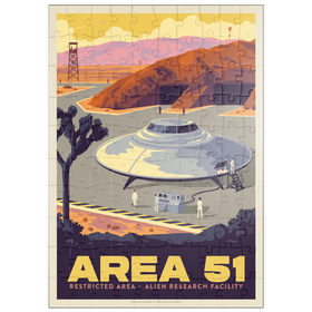 Darstellung des Puzzle Motivs Forschungsanlage für Außerirdische in Area 51 - Puzzleteile: 100