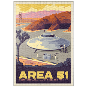 Darstellung des Puzzle Motivs Forschungsanlage für Außerirdische in Area 51 - Puzzleteile: 500