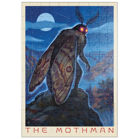 Darstellung des Puzzle Motivs Legenden der Nationalparks: Der Besuch des MothMan puzzleplate Legends Of The National Parks: MothMan Visitation 100 Puzzle