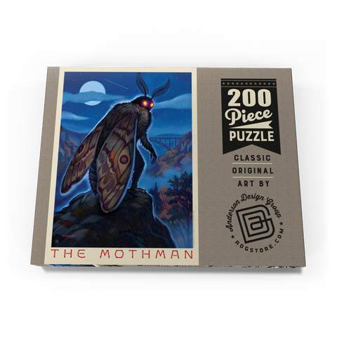 Darstellung des Puzzle Motivs Legenden der Nationalparks: Der Besuch des MothMan Legends Of The National Parks: MothMan Visitation 200 Puzzle Schachtel Ansicht3