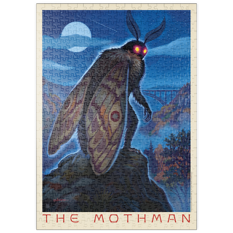 Darstellung des Puzzle Motivs Legenden der Nationalparks: Der Besuch des MothMan puzzleplate Legends Of The National Parks: MothMan Visitation 500 Puzzle