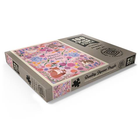 Darstellung des Puzzle Motivs Eine Grußkarte: Alles Gute zum Muttertag! A Greeting Card: Happy Mother's Day! 100 Puzzle Schachtel Ansicht1