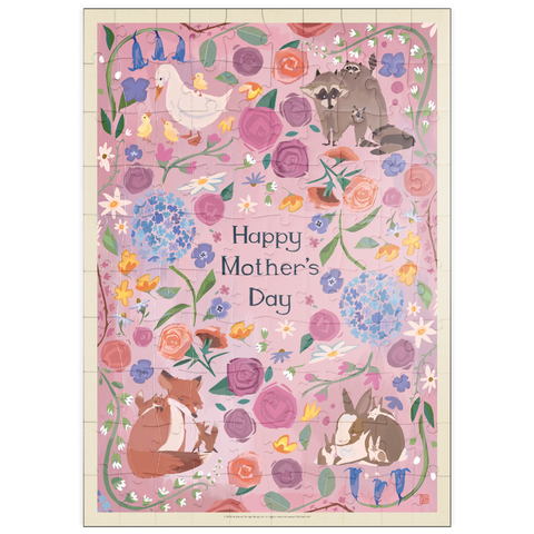 Darstellung des Puzzle Motivs Eine Grußkarte: Alles Gute zum Muttertag! puzzleplate A Greeting Card: Happy Mother's Day! 100 Puzzle