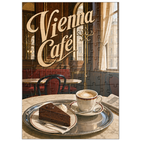 Darstellung des Puzzle Motivs Wiener Café – Klassische Kaffeehaus-Eleganz - Puzzleteile: 100