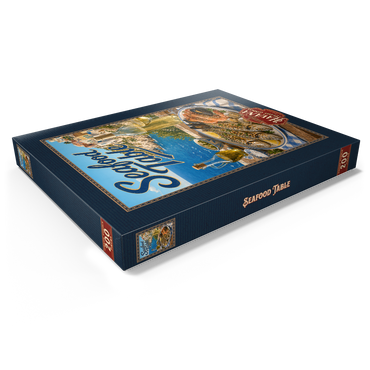 Darstellung des Puzzle Motivs Amalfi Coast Seafood Table by the Sea 200 Puzzle Schachtel Ansicht1