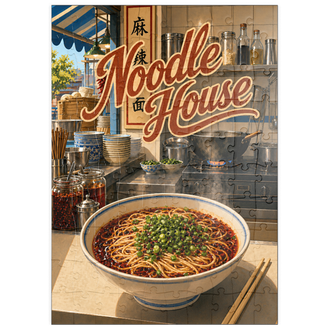 Darstellung des Puzzle Motivs Noodle House – Street Kitchen Ramen puzzleplate Noodle House - Street Kitchen Ramen 100 Puzzle