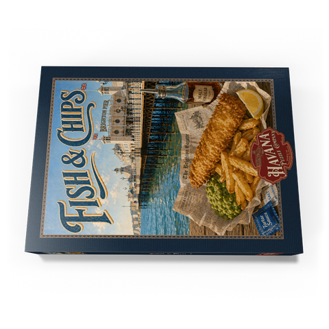 Darstellung des Puzzle Motivs Brighton Pier: Fish and Chips am Meer Brighton Pier Fish and Chips Seaside 1000 Puzzle Schachtel Ansicht3